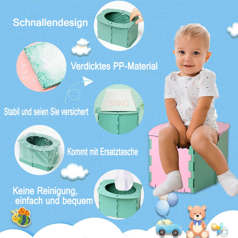 Feelishes Kinder Tragbare Falt-Toilette