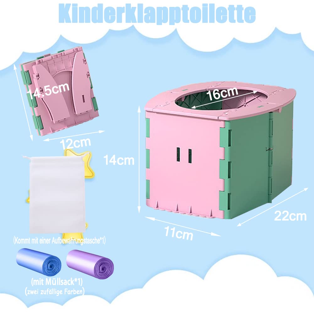 Feelishes Kinder Tragbare Falt-Toilette