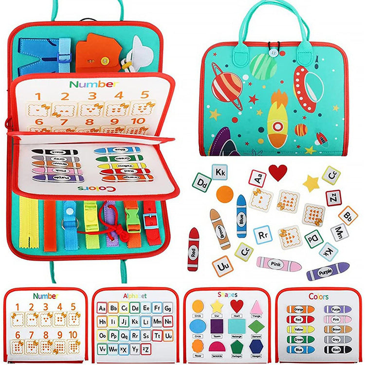 Feelishes  Montessori Busy Board Deutsch ab 3 Jahre - interaktives Activity Board Spielzeug für Kleinkinder