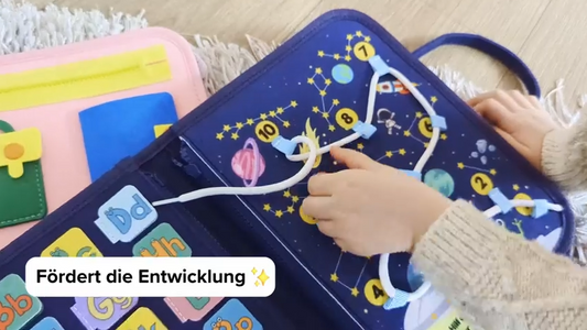Feelishes  Montessori Busy Board Deutsch ab 3 Jahre - interaktives Activity Board Spielzeug für Kleinkinder